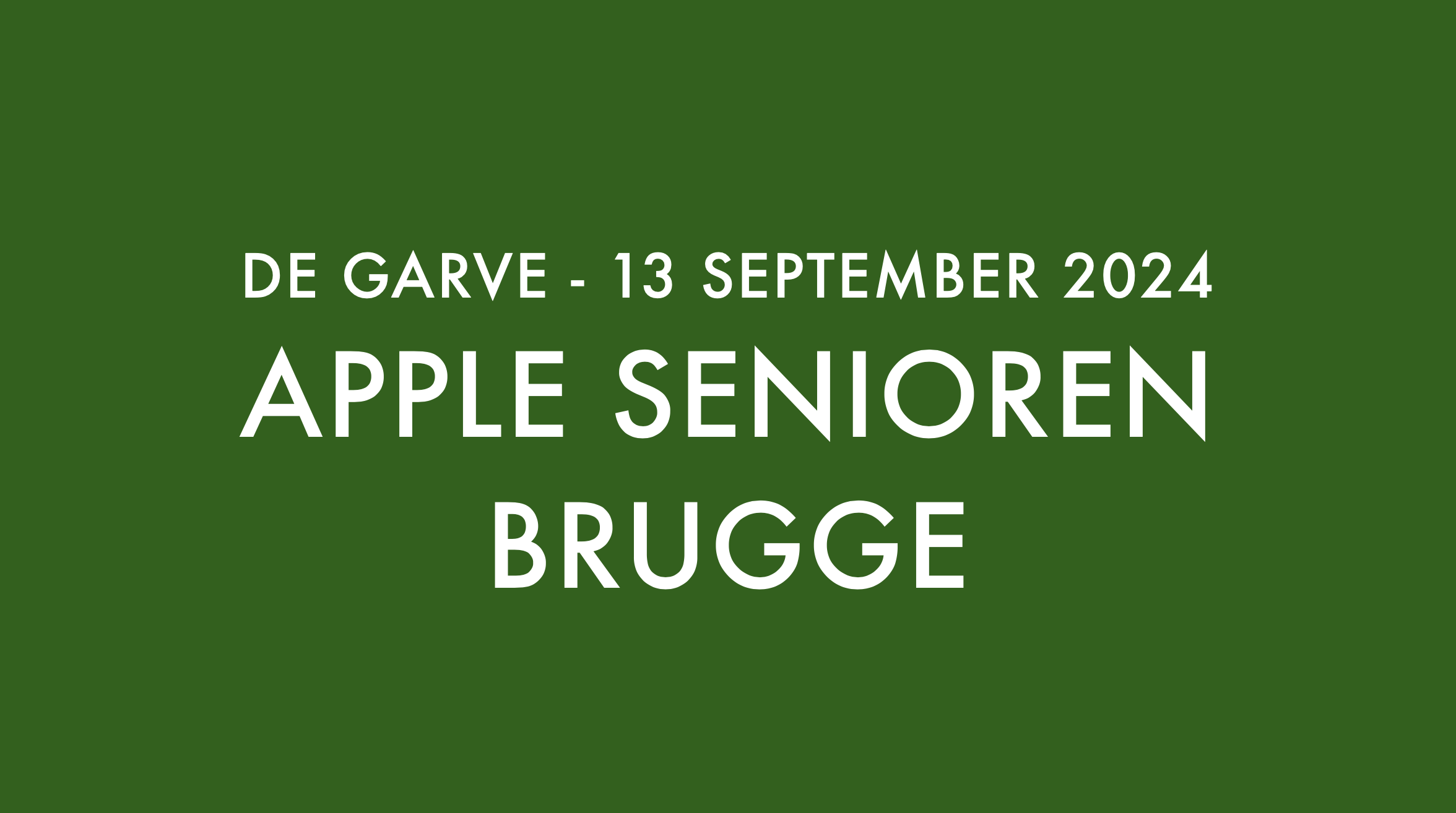13 september 2024 Apple Senioren Brugge